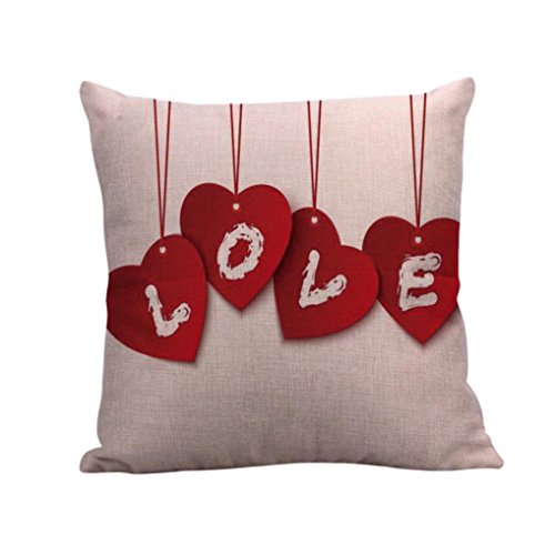 image for Tuscom Printing Love Flax Pillow Case Gift for Valentine's Day,Sofa Be