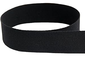 THE RIBBON FACTORY USA Made 1/8" Black Cotton Twill Tape - 72 Yards - Medium Weight - (Multiple Widths & Yardages Available)