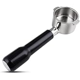 51mm Bottomless Portafilter 2 Ears for Delonghi ECP3420/BCO430/EC260 | Stainless Steel Filter Basket and ABS Handle