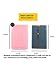 MARKHA Pocket Mirror - Unbreakable Stainless Steel Compact Makeup Vanity Mini Travel Rectangular Handheld with PU leather Pink Case for Purse & Wallet for Women/Girls/Kids