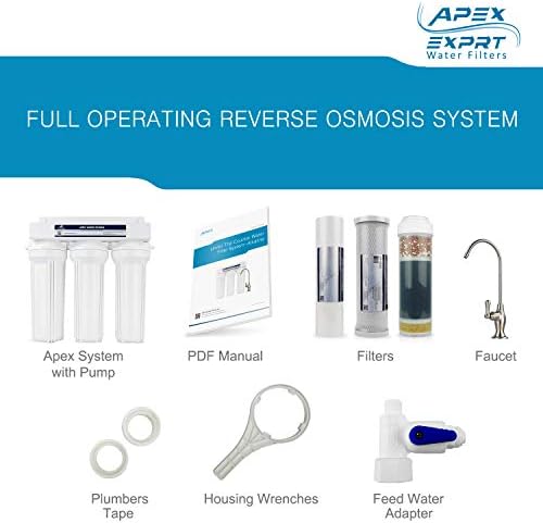 Apex Kitchen Water Filter System - 3 Stage Purification System