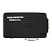 HDSUNWSTD PC Laptop Composite Video TV RCA Composite S-Video AV in to PC VGA LCD Out Converter Adapter Switch Box Black