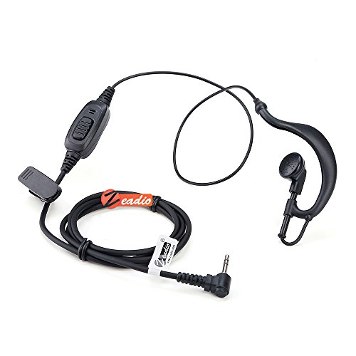 Zeadio ZP-AR098 G Shape Earpiece Headset PTT for 1 PIN HYT Hytera Radio TC1688 TC310 TC-1688 TC-310 TC-320 etc.
