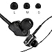 OUCOMI In-Ear Wired Headphones, Dual Dynamic Drivers Stereo Earphones Black