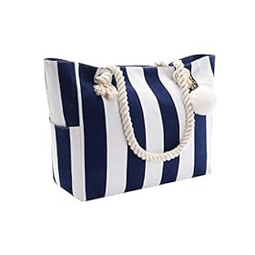 Women Large Beach Canvas Tote Bag with Zipper Pockets for Swim Pool Gym Hiking Picnic Travel Women-Large-Beach-Canvas-Tote-Bag-with-Zipper-Pockets-for-Swim-Pool-Gym-Hiking-Picnic-Travel