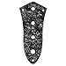 Kmise MI0216 Black Pearl 4-Hole Control Plate for Jazz Bass Guitar 3-Ply