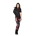 Idingding Womens Galaxy Star Printed High Waist Leggings Pants, Dark Red, M