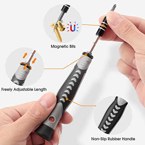 STREBITO Precision Screwdriver Set, 79 In 1 Screwdriver Kit With 58 Bits & Anti Static Wrist Strap, Magnetic Driver Electronics Repair Tool Kit For Co
