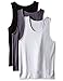 DAVID ARCHY Men's Tank Top Bamboo Rayon Undershirts Tank Shirt Moisture-Wicking A-Shirt for Men, 3-Pack (L, Black/Charcoal/Light Gray)