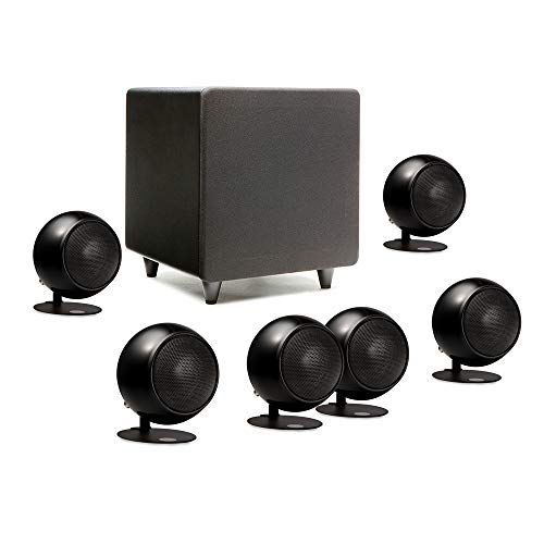 Orb Audio: Mod1 Mini 5.1 Plus Home Theater Speaker System – Surround Sound System – Includes 6 Orbs and 9” Subwoofer – Dialogue Enhancing Center Channel – Handmade in the US