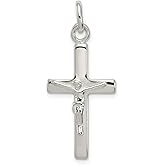 Auriga Fine Jewelry 925 Sterling Silver Polished Crucifix Cross Pendant