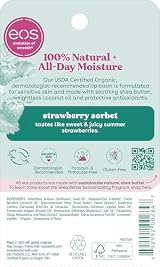 eos Strawberry Sorbet Smooth Sphere Lip Balm 0.25 oz 95% Organic Natural view 2