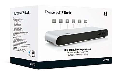 Elgato Thunderbolt 3 Dock with 50 cm Thunderbolt cable, 40Gb/s,85W MacBook Pro charging,dual 4K support