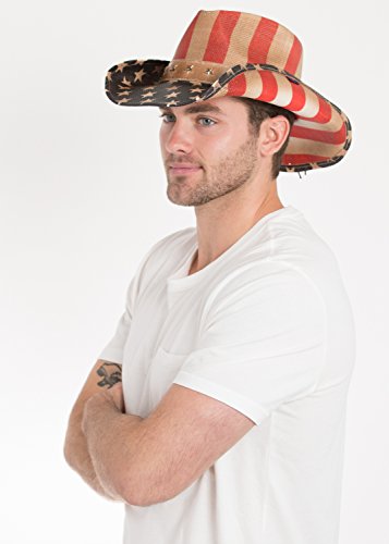 Peter Grimm Justice Drifter Hat - Antiqued American Flag