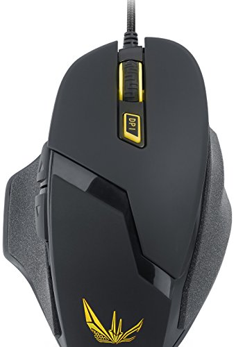 PUREX Technology 4000 DPI High Precision Programmable Wired Laser Gaming Mouse, 6 Programmable Buttons, 5 DPI Settings, 5 Color LED Indicating Different Profiles, Black Rubber Coating Painting - PXE-M612BU - Thumbnail 6