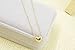 AKOAK 316L Stainless Steel Classic Women Gold Heart Bib Link Chain Pendant Necklaces Lovely Peach Heart Necklace