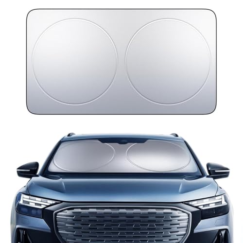 Lamicall Parasol para Auto Parabrisas – Sol de 4 Capas 240T y Parabrisas Reflectante UV, Fácil de Instalar, Plegable, 64"x34" Cubre Sol para Auto, para Medium Sedan, SUV