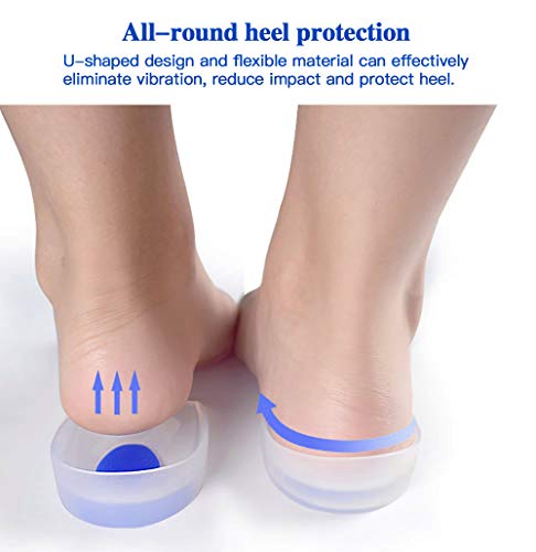 BAYCHEER Silicone Gel Heel Cups,Shoe Inserts for Plantar Fasciitis, Heel Spurs & Heel Pain Foot Care