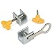 Zeltauto Adjustable Sliding Window Locks Door Frame Security Locks with Key, 2 Set