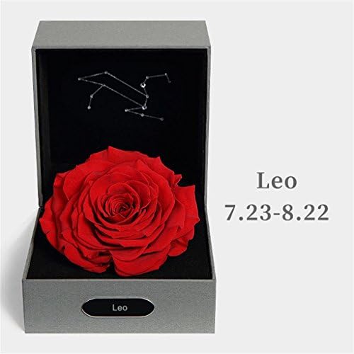 Preserved Fresh Flower 12 constellation Eternal Rose Valentine's Day gift for birthday girl Creative Gifts, leo leo7.23-8.22
