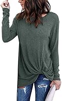 Yidarton Women's Comfy Short Sleeve Twist Knot Tops Blouses T Shirts(#2cf,XL)