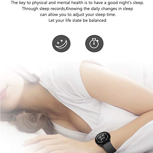 Fitness Tracker Waterproof,Miya Smart Watch Color OLED Screen Heart Rate Monitor Pedometer with Blood Pressure Smart Bracelet Sleep Monitor Step Calorie Counter Activity Tracker for Men Women - Black