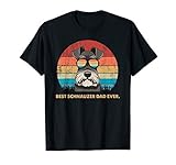 Dog Vintage Best Schnauzer Dad ever Tshirt Fathers day Gifts T-Shirt
