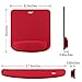 Nex Mouse Mat with Keyboard Wrist Rest Pad Kit Comfortably Made of Memory Foam for Surfing and Gaming (Red)