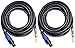 Ignite Pro 2X Speakon to 1/4" 25 Ft. True 12 Gauge Wire AWG DJ/Pro Audio Speaker Cable, Pair