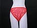 Haian Plastic Bikini Panties PVC Underwear (X-Large, Transparent Red)