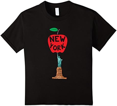 Kids New York The Big Apple T-Shirt Statue of Liberty Design 12 Black