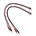 OliYin 2pcs Anti-Skid T-Plug Style Connector to 4mm Banana Plugs Battery Charge Lead Adapter 14awg 30cm 11.8in Cable(Pack of 2)