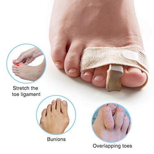 Toe Spacer Separators Tapes- Gel Bunion Corrector, Hammer Toe Wraps for Overlapping Toe (1st/2nd Toe) and Correct Crooked Toes(3 Pack)