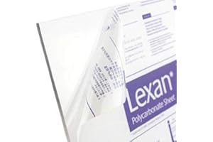 Polycarbonate Lexan Sheet Clear 0.250” - 1/4" (6 mm) 24" x 48" - Thermoforming
