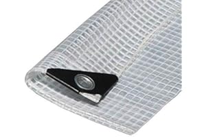 DAY STAR SHADES Heavy Duty Clear Canopy Top 6' x 10' Premium Sun Shade Tarp Finished Size 5.6 'x 9.6''