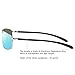 ZHILE Rectangular Polarized Sunglasses Al-Mg Alloy Temple Spring Hinge UV400 (Silver, Blue mirrored)