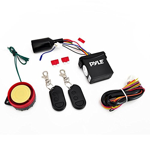 Pyle Watch Dog Motorcycle Bike Vehicle Alarm Anti Theft Security System Lock with Easy Arming / Disarming, 2 ECU Control Transmitters, Anti-Hijack Engine Immobilization, High Power Speaker - PLMCWD15