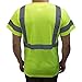 BFS8512 Class 3 High Visible Short Sleeve Black Bottom Safety T-Shirts with 2 Inch Replective Tape (Green, XL)