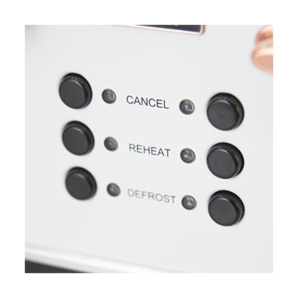 Tower Bottega T20017W 4-Slice Toaster, Stainless Steel with Adjustable Browning Control, Cancel, Defrost and Reheat…