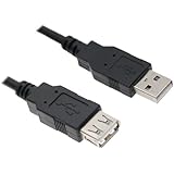 Premium ULTRICS&reg; 2M USB 2.0 A Plug to A Socket Extension Cable Hi Speed (two meters) Fast Data Transfer for external hard drive, mouse, keyboard, printer, scanner or any USB 2 Device
