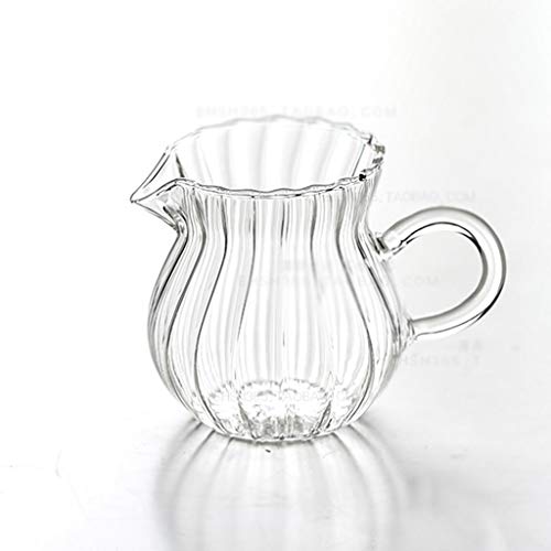 ZYLBDNB Zuckerdose milchkännchen Set Glas Milchkrug, Sirup Dispenser Jar, Aufschäumen von Milch Pitcher for Kaffee…