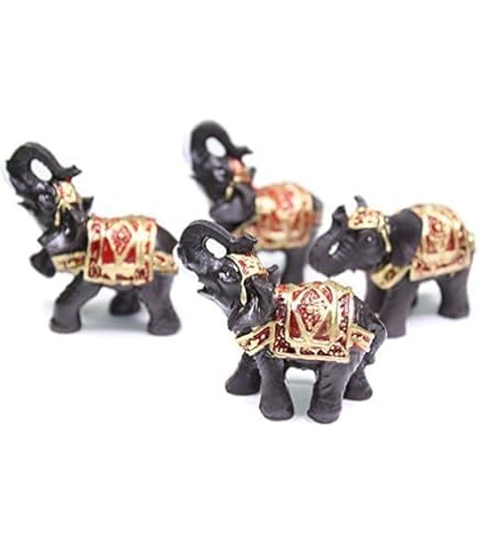 7-teiliges Set Glückselefanten Aus Polyresin - Feng Shui Deko Für Zuhause & Geschenk Zur Einweihung