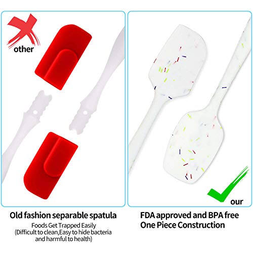 image for POENSCAE Silicone Spatula,Heat Resistant Silicone Spatula,Spatula Set 