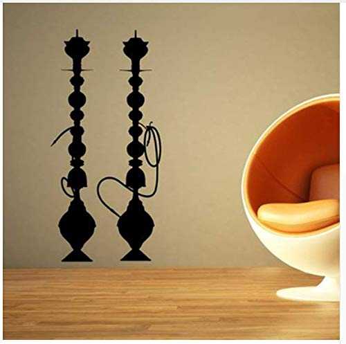 Ccfqiangtie Hookah Wall Stickers Shisha Vinyl Decal Smoking Decor Wall Decor Poster Art Shisha Hookah 3063Cm
