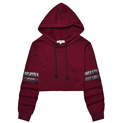 Top 9 recommendation crop hoodie with stripe | Goriosi.com