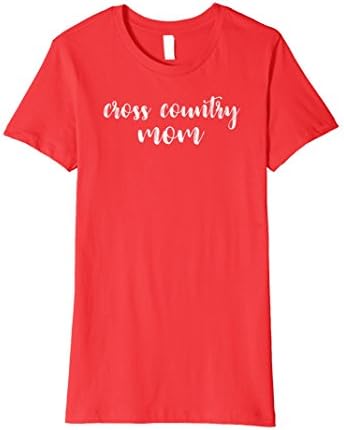 Womens Cross Country Mom Cute T Shirt for Sports Mom in Team Colors Large Red
