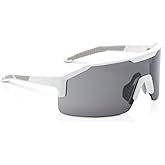 Jackson Safety Maxview+ Anti-Fog Ballistic-Rated Safety Glasses - ANSI Z87.1 Wraparound Anti-Scratch Eye Protection for Men & Women - White Frame with Smoke Lens - Pack of 1