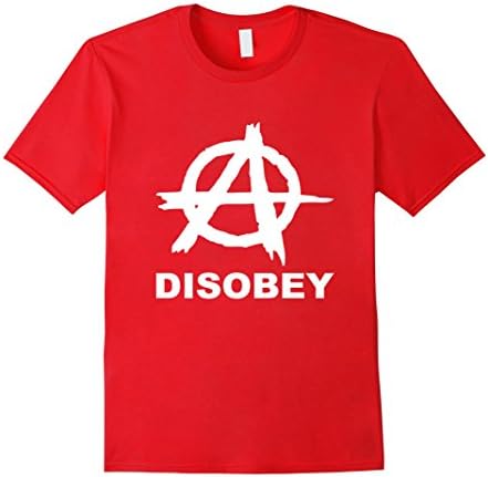 Men's Anarchy Disobey T-Shirt Medium Red