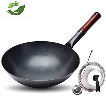 中華鍋 鋳鉄鍋 贈呈 中華鍋 30 36cm口径 蓋なし ノンスティック鍋ガスストーブ特別調理 ハンドルなし B 36cm