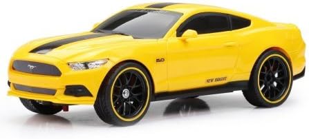 New Bright 1:16 R/C Full-Function Sport Car, Mustang, Yellow